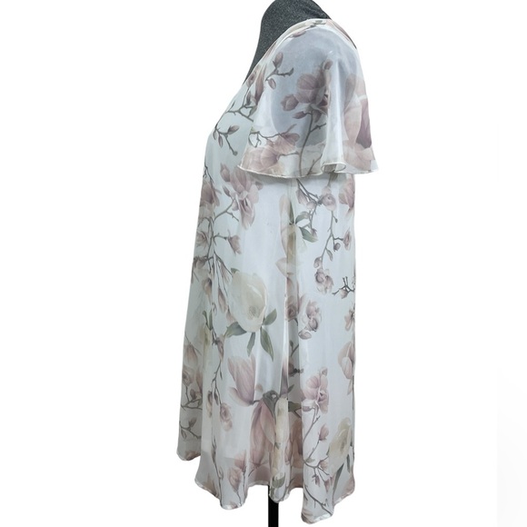 Show Me Your MuMu Kylie Mini Dress - Small - Floral Lined Flowy Sheer - Picture 4 of 14